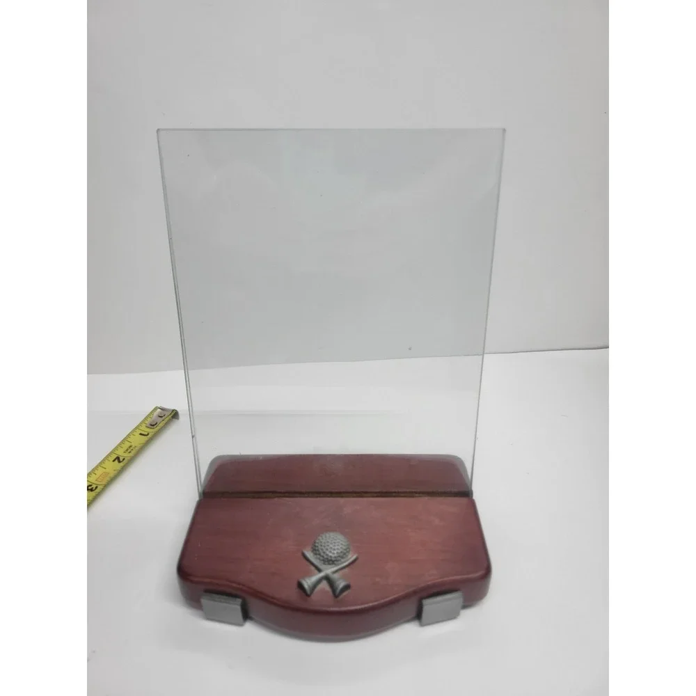 Golf Display‎ Picture Frame Glass Wood Tabletop Sports Decor Photo